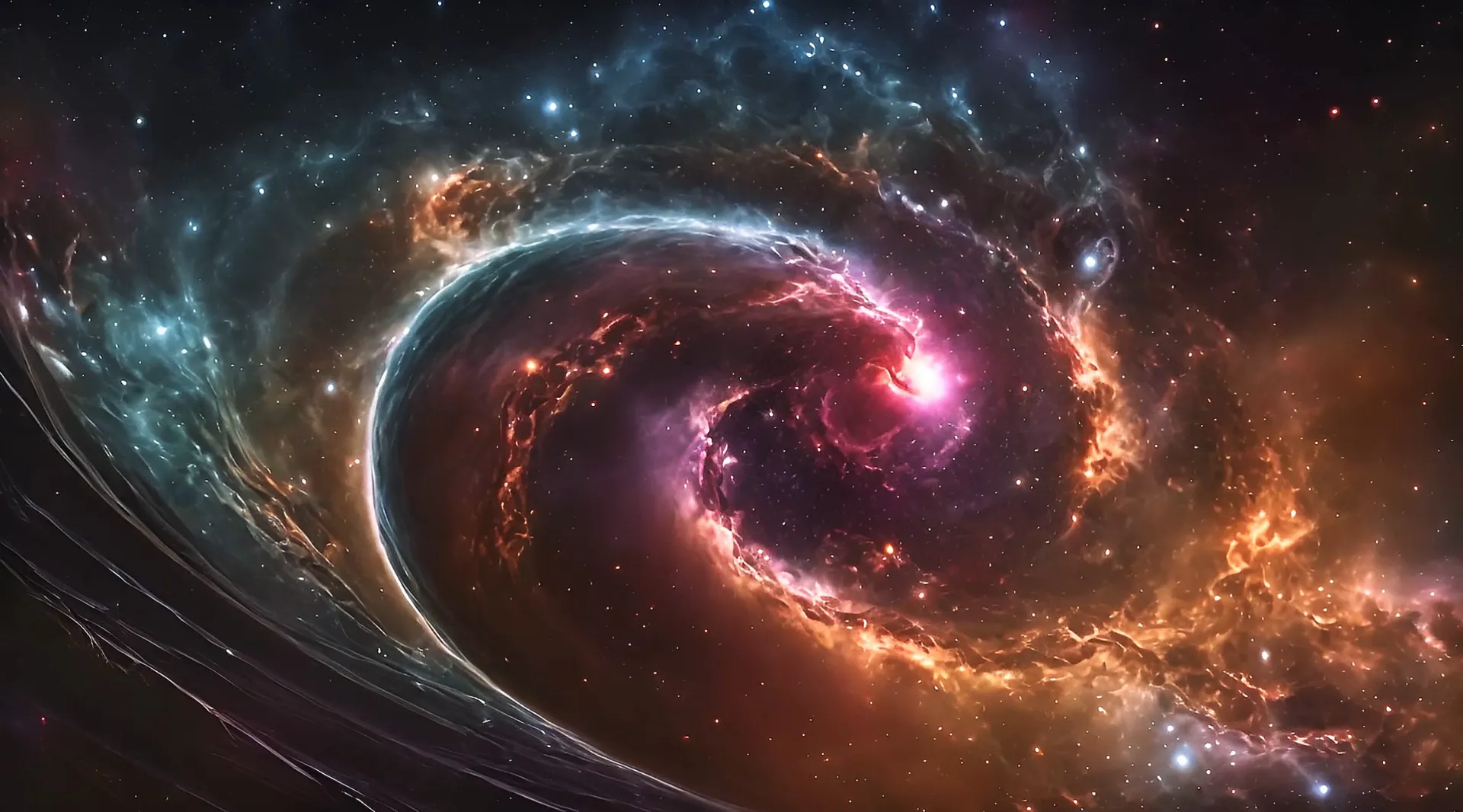 Spiral Galaxy and Nebula Motion Background